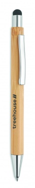 Logo trade business gifts image of: Bamboo ballpoint pen with blue ink