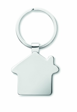 Logo trade promotional products image of: House key ring metal bamboo NORDIC