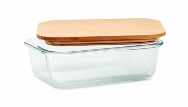 Logotrade promotional merchandise image of: Glass lunchbox with bamboo lid