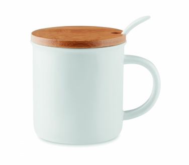 Logotrade business gift image of: Porcelain mug with spoon