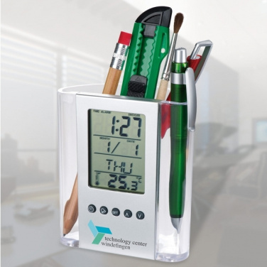Logo trade corporate gift photo of: Acrylic desk pen holder MADRID