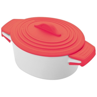Logotrade promotional products photo of: Porcelain pot with silicone lid DELHI