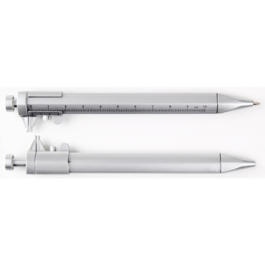 Logotrade promotional giveaway picture of: Plastic ballpen with sliding calliper PRESCOT