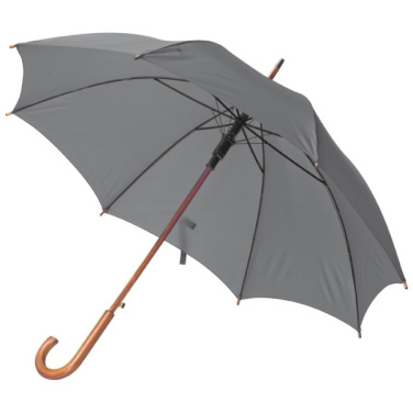 Logo trade corporate gift photo of: Wooden automatic umbrella NANCY