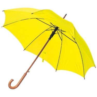 Logo trade advertising products picture of: Wooden automatic umbrella NANCY