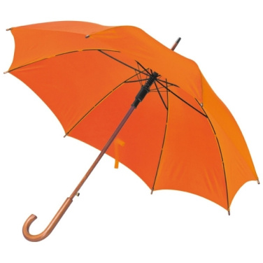 Logo trade promotional merchandise picture of: Wooden automatic umbrella NANCY