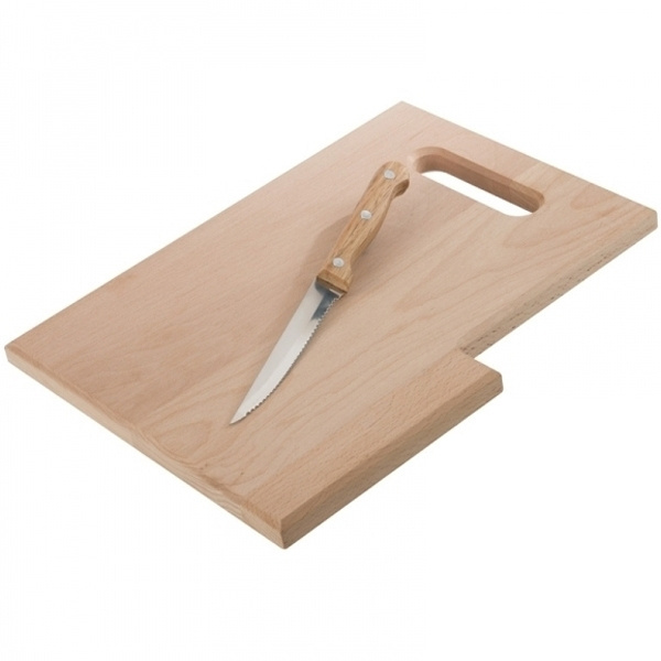 Logotrade promotional merchandise photo of: Wooden board with knife LIZZANO
