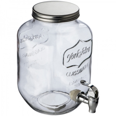 Logo trade promotional products image of: Set drink dispenser and glasses ACAPULCO
