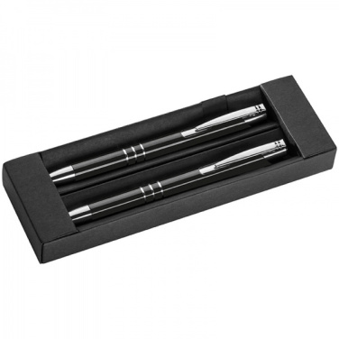 Logo trade promotional item photo of: Metal writing set CLAREMONT