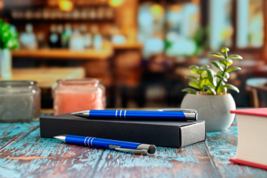 Logo trade promotional products image of: Metal writing set CLAREMONT