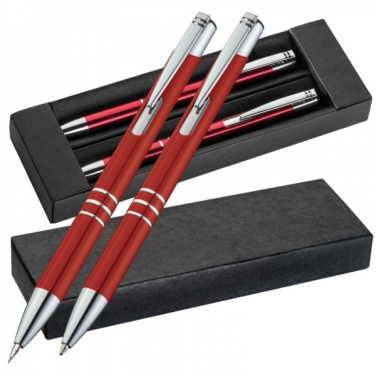Logotrade corporate gift picture of: Metal writing set CLAREMONT