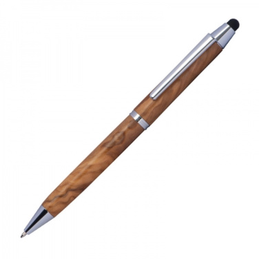 Logo trade promotional items picture of: Wooden ballpen with touch function ERFURT