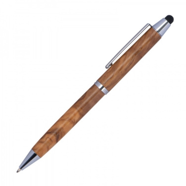 Logotrade corporate gift picture of: Wooden ballpen with touch function ERFURT