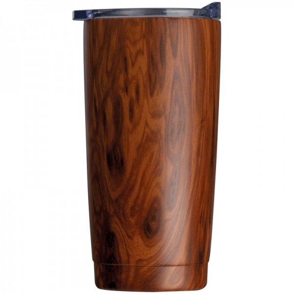 Logo trade advertising products picture of: Stainless steel mug with wooden look COSTA RICA 550 ml