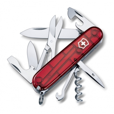 Logo trade advertising products picture of: Pocket knife Climber transparent Victorinox