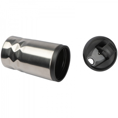 Logotrade business gift image of: Stainless steel mug with lid ROMA 250 ml