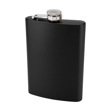 Logo trade promotional items image of: Hip flask OLYMPOS Schwarzwolf