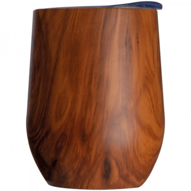 Logotrade business gifts photo of: Stainless steel mug with wooden look BRIGHTON 380 ml
