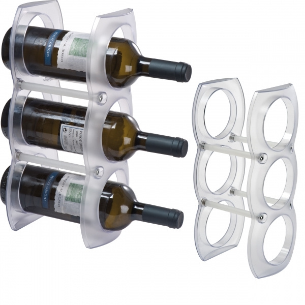 Logo trade business gifts image of: Plastic wine rack MONTEGO BAY
