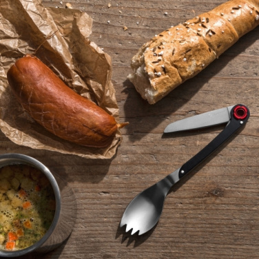 Logotrade promotional merchandise picture of: Multifunctional spoon LATEMAR Schwarzwolf