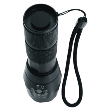 Logo trade promotional item photo of: Flashlight ANTELAO Schwarzwolf