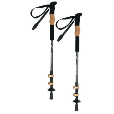 Logo trade promotional merchandise photo of: Trekking poles DENALI Schwarzwolf