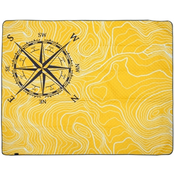 Logo trade promotional gifts image of: Foldable picnic blanket ALVERNIA Schwarzwolf