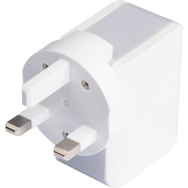 Logo trade promotional merchandise picture of: Travel adapter ANTWERP