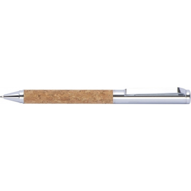 Logo trade advertising products picture of: Twist-ballpen metal and cork LILLEHAMMER