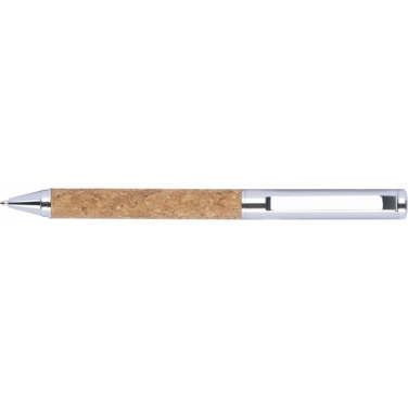 Logo trade corporate gifts picture of: Twist-ballpen metal and cork LILLEHAMMER