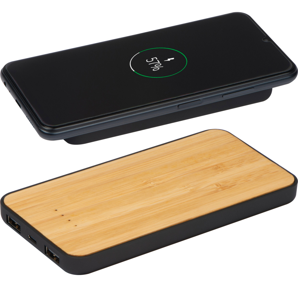 Logotrade promotional gift picture of: Wireless charger and powerbank 8000 mAh MILAN