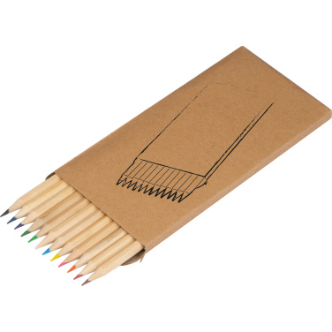 Logo trade promotional items image of: 12-piece crayon set MENORCA