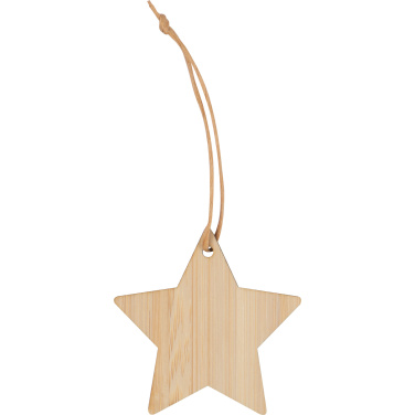 Logotrade promotional giveaway image of: Bamboo star pendant FOGGIA