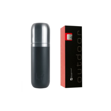 Logotrade advertising product picture of: Vacuum bottle DINARA Schwarzwolf