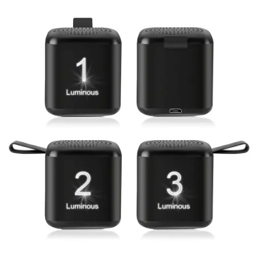 Logo trade promotional giveaways picture of: Mini speaker with enlighted logo for engraving