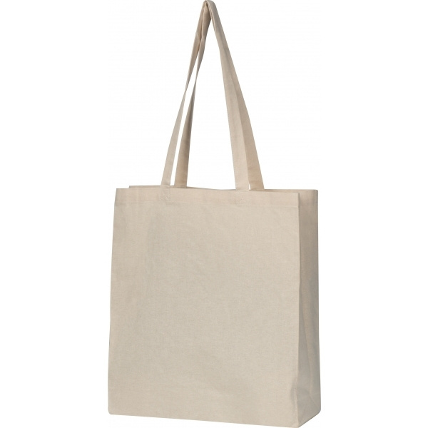 Logo trade corporate gift photo of: Organic cotton bag with bottom fold INNSBRUCK