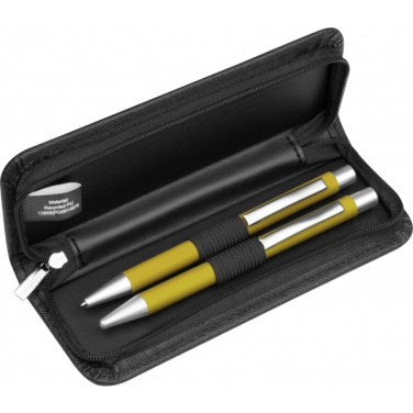 Logo trade promotional merchandise image of: Writing set soft touch Uppsala