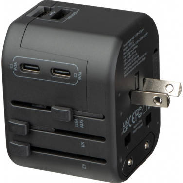 Logo trade business gifts image of: Travel Adapter Maracena