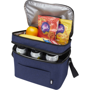 Logo trade advertising product photo of: Tundra GRS RPET double compartments cooler bag 13L