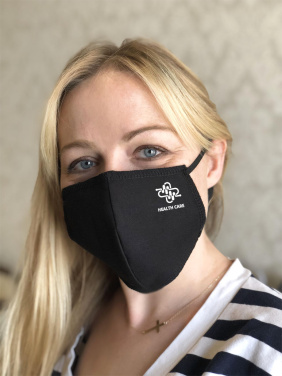 Logotrade promotional items photo of: BLACK-BLACK cotton face mask 140116500