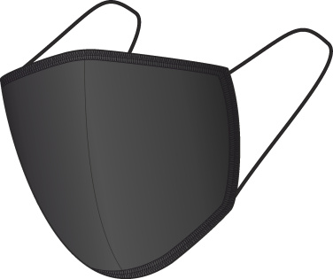 Logo trade promotional gifts image of: BLACK-BLACK cotton face mask 140116500