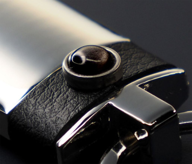Logo trade promotional giveaways picture of: Obsidian stone Keyring 1298095
