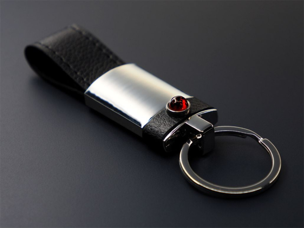 Logo trade promotional products image of: Amber Keyring  1291095