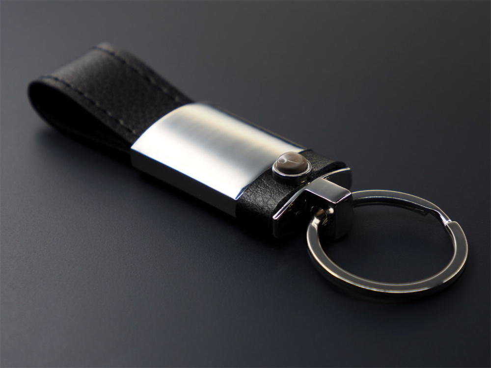 Logo trade promotional products image of: Striped Flint Keyring 1292095