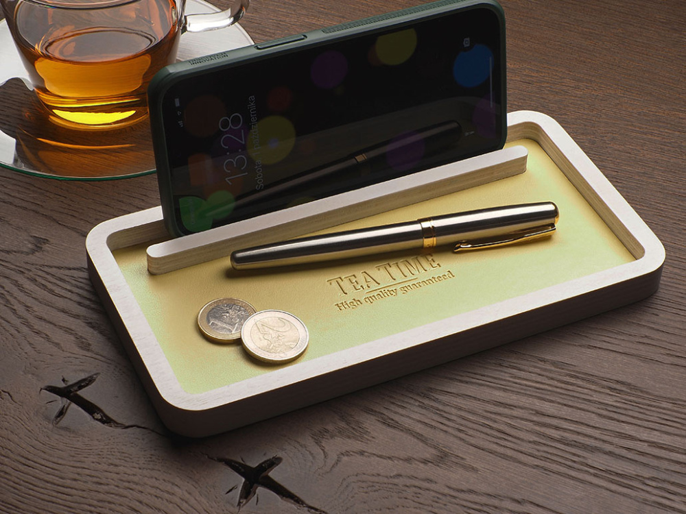 Logo trade promotional products image of: Wooden organiser 1844121