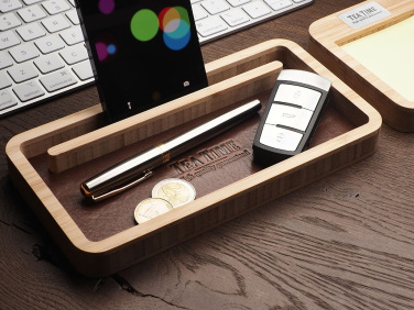Logotrade promotional gift image of: Wooden desk organiser 1852292