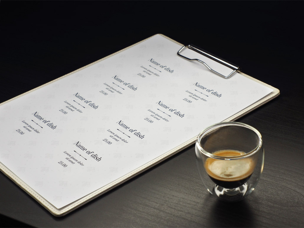 Logo trade promotional giveaways picture of: Clipboard menu 1122119