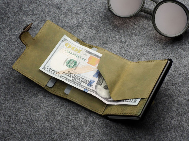 Logo trade promotional items image of: RFID wallet - Hunter Leather 2109284