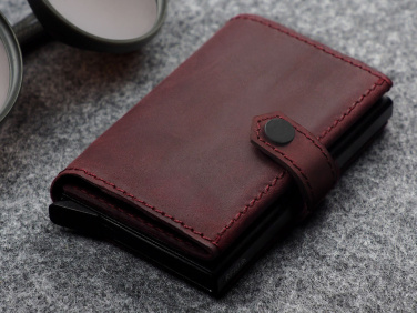 Logo trade promotional gifts image of: RFID wallet - Hunter Leather 2109284