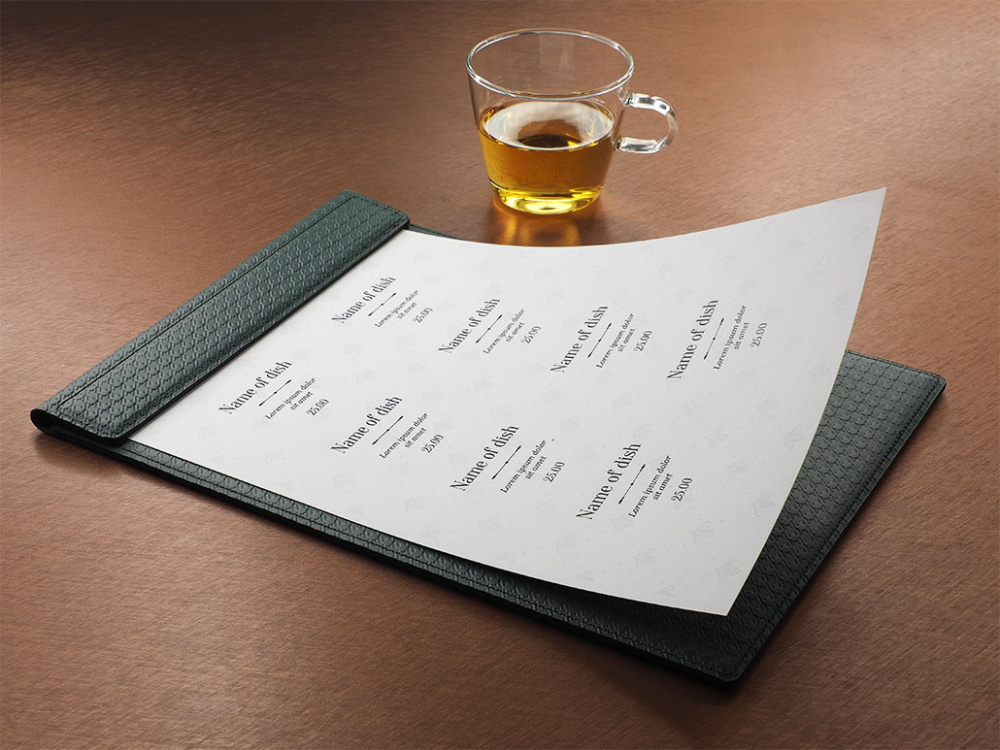 Logo trade promotional gifts picture of: Menu cover 1241239